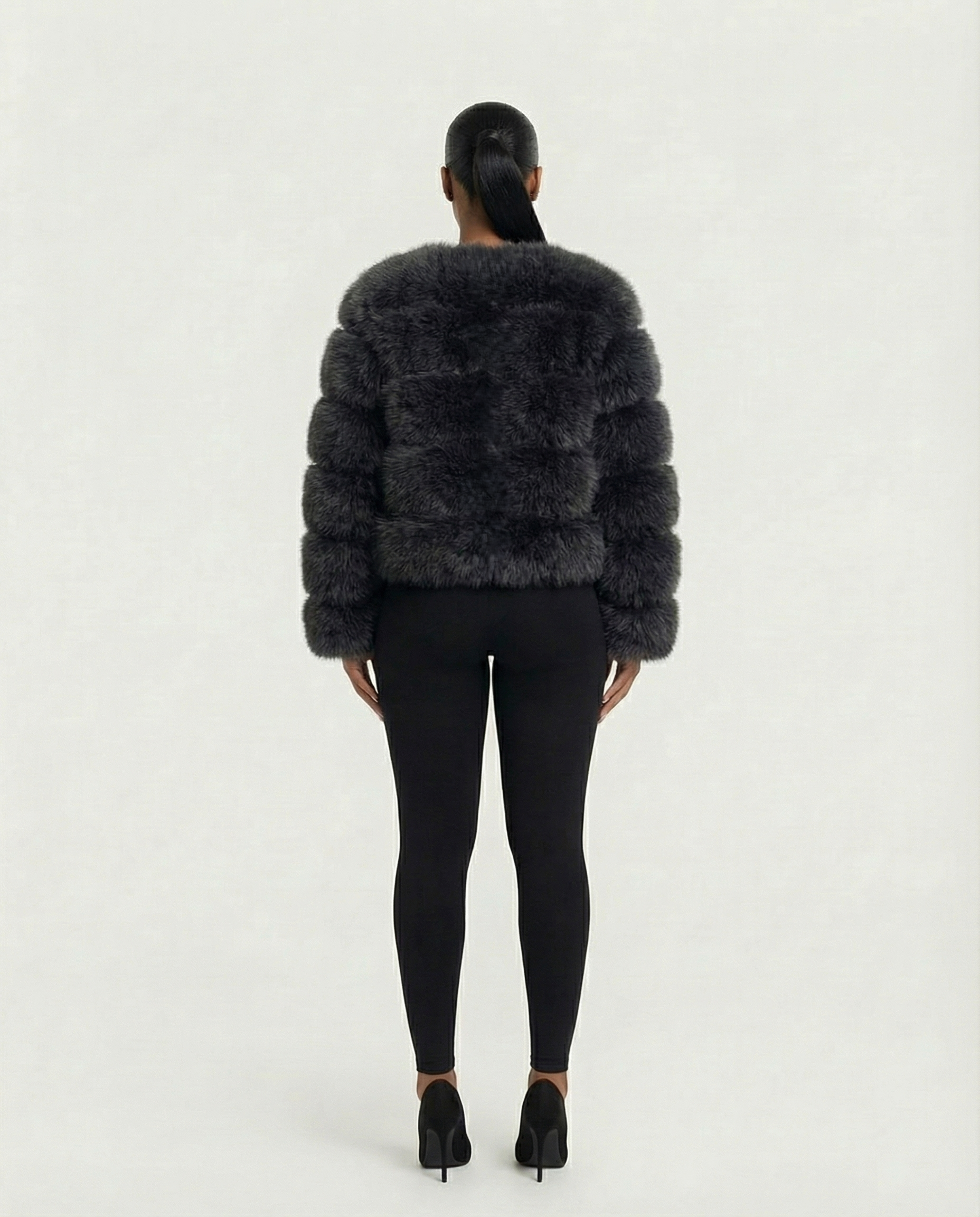 BEATRICE Faux Fur Bubble Jacket