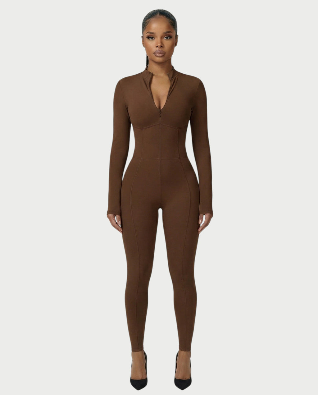 LUVINA Zip-Up Jumpsuit