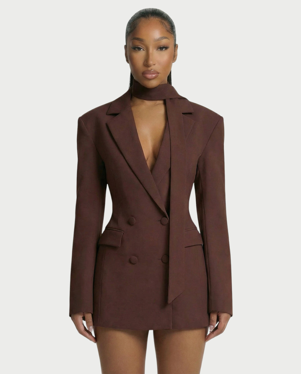 KESSIA Double Breasted Blazer Mini Dress