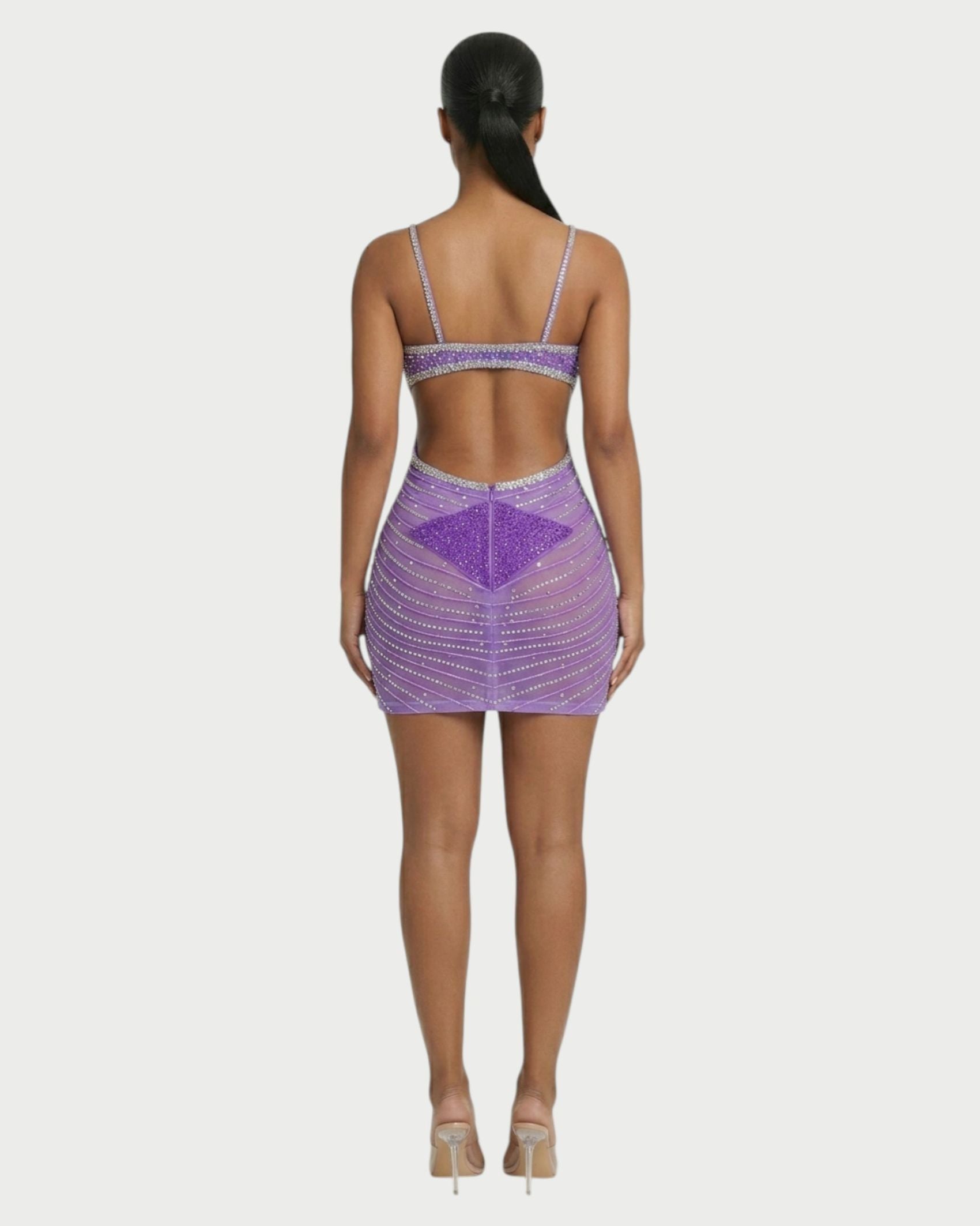 BRELLIE Crystal Cut-out Bodycon Mini Dress
