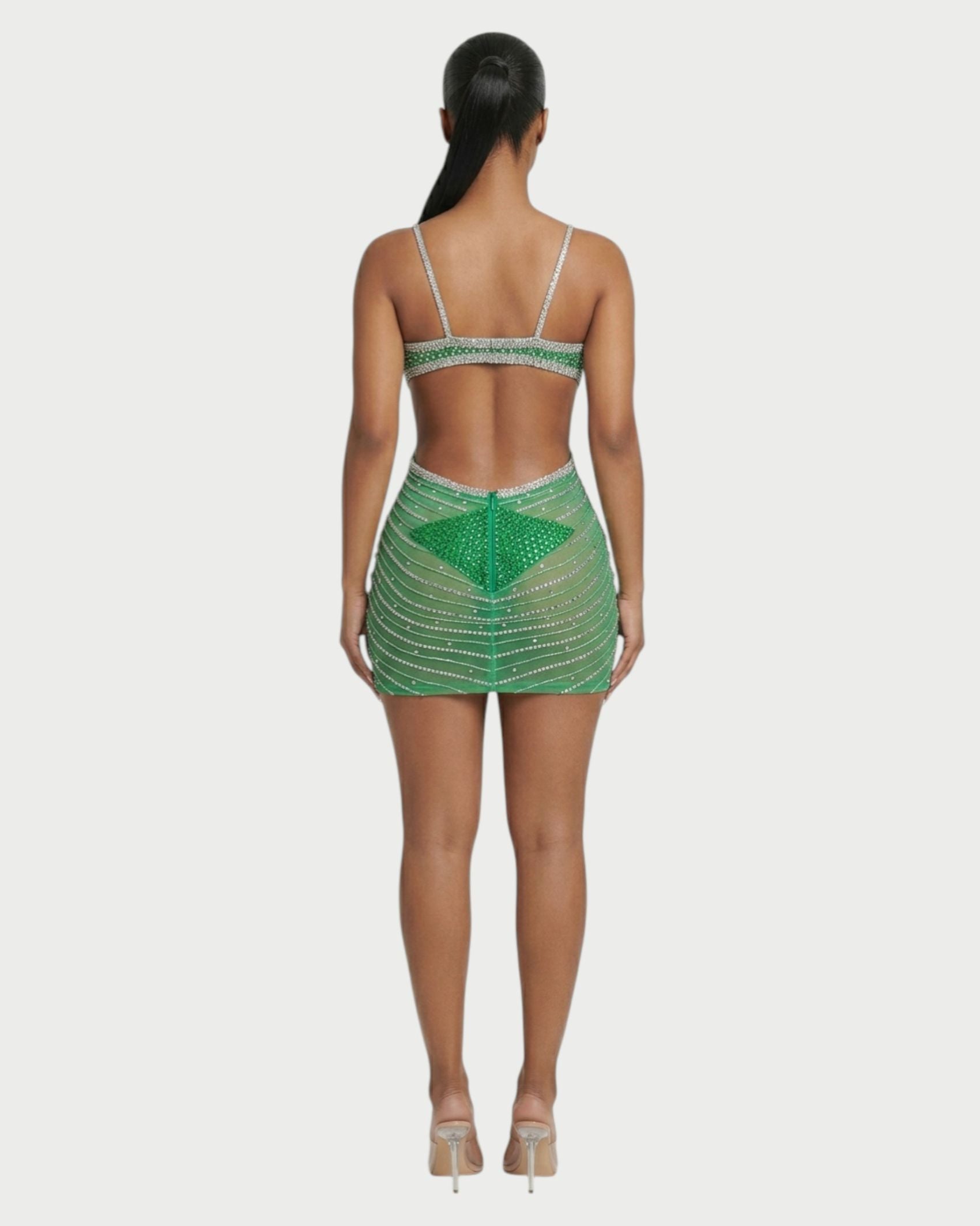 BRELLIE Crystal Cut-out Bodycon Mini Dress
