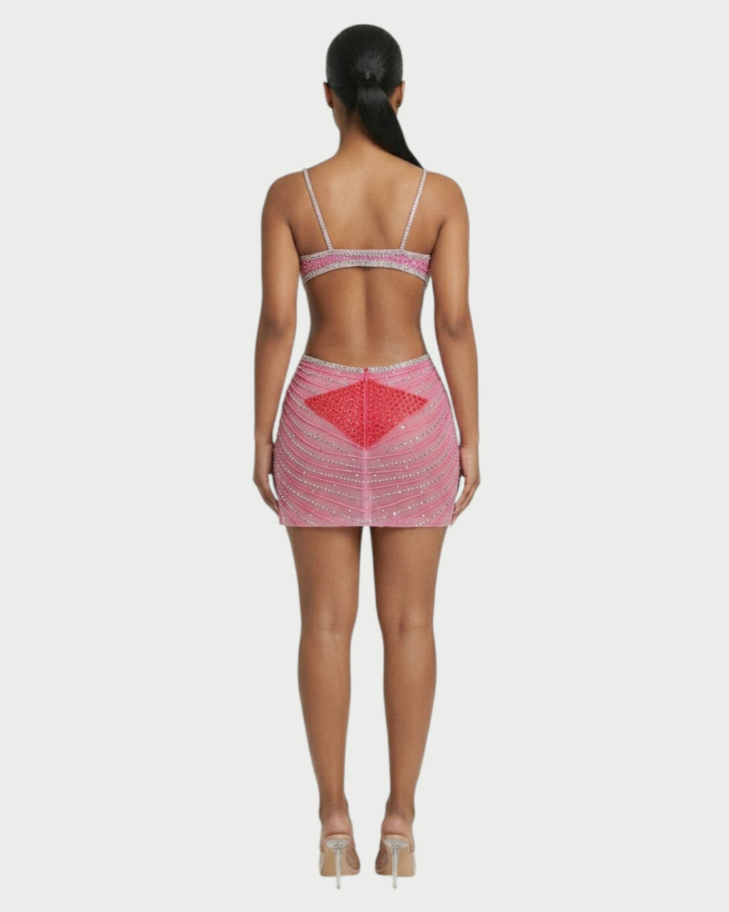 BRELLIE Crystal Cut-out Bodycon Mini Dress