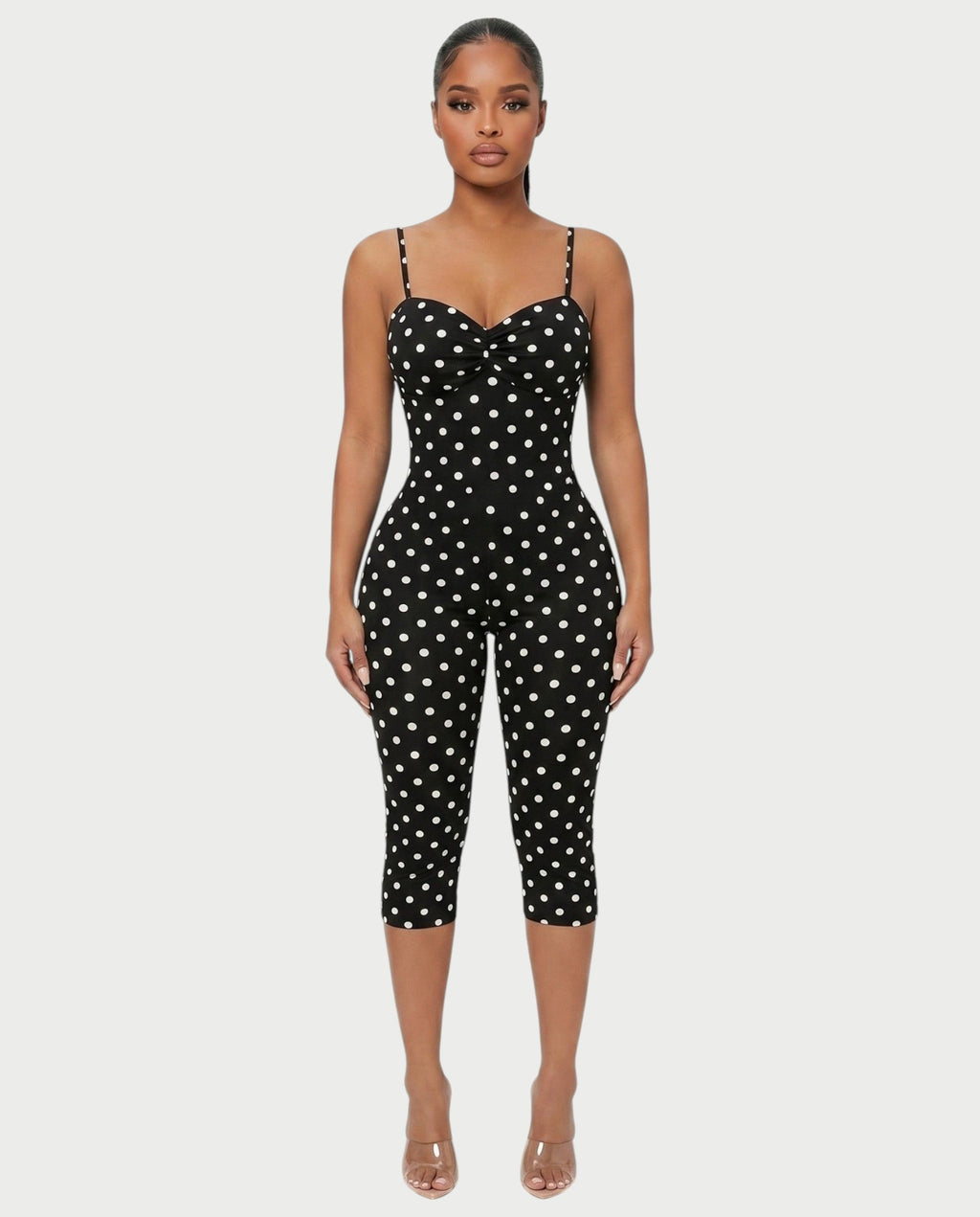 MAGGY Polka Dot Bodycon Romper