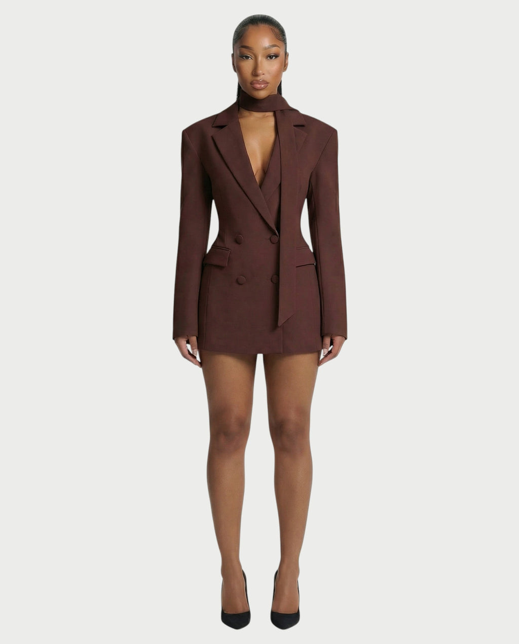 KESSIA Double Breasted Blazer Mini Dress