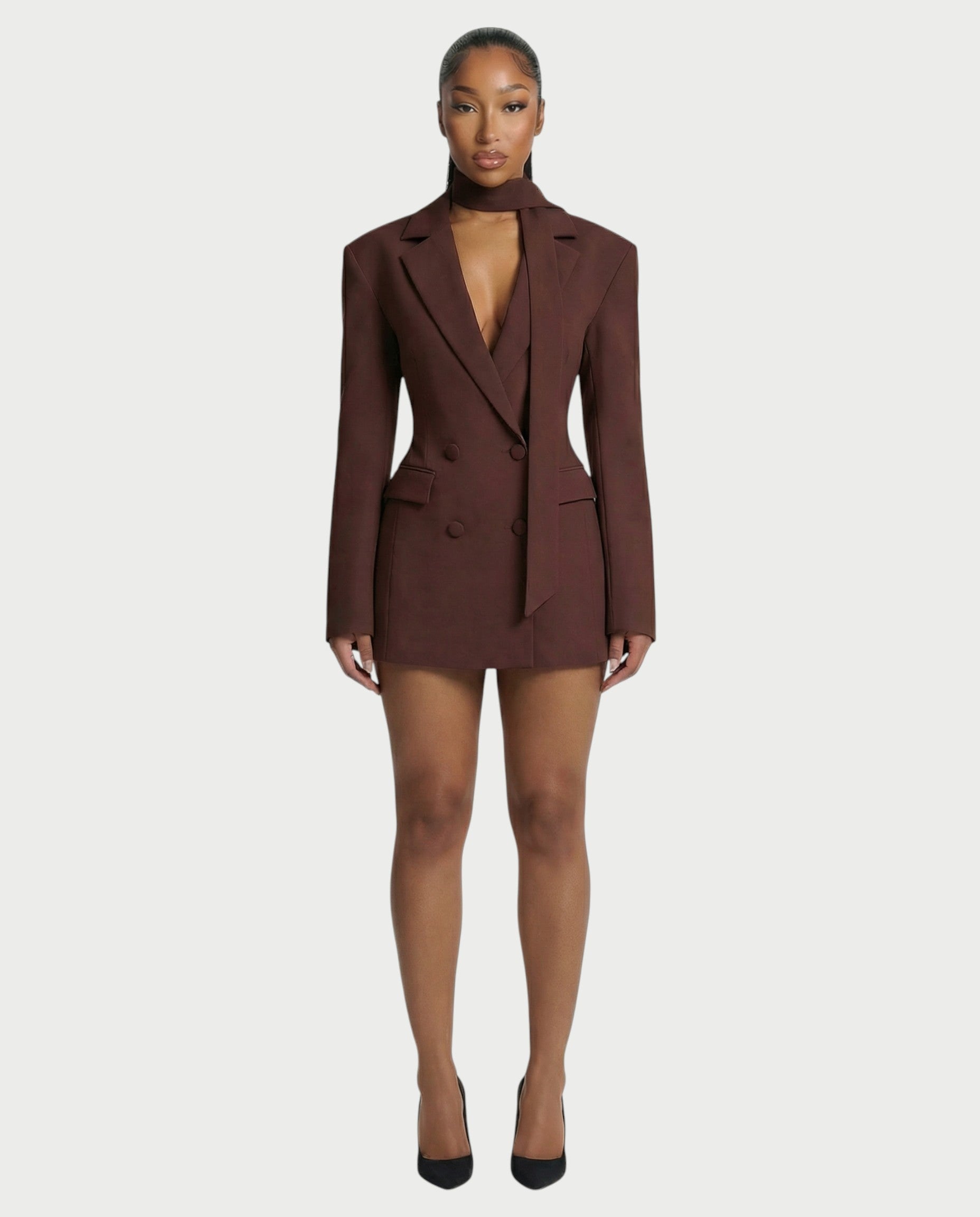 KESSIA Double Breasted Blazer Mini Dress