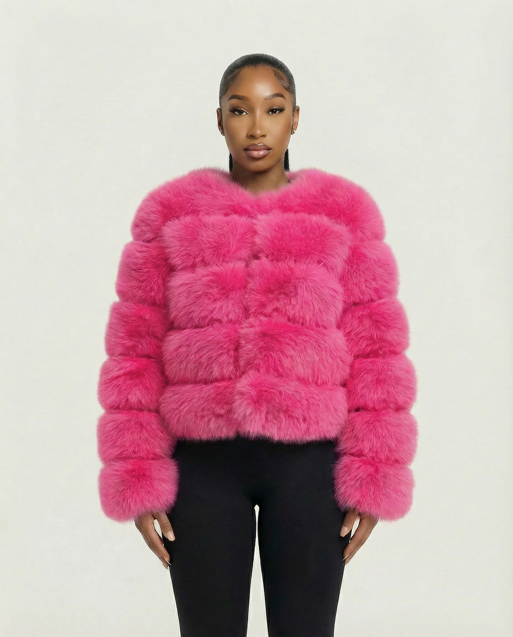 BEATRICE Faux Fur Bubble Jacket