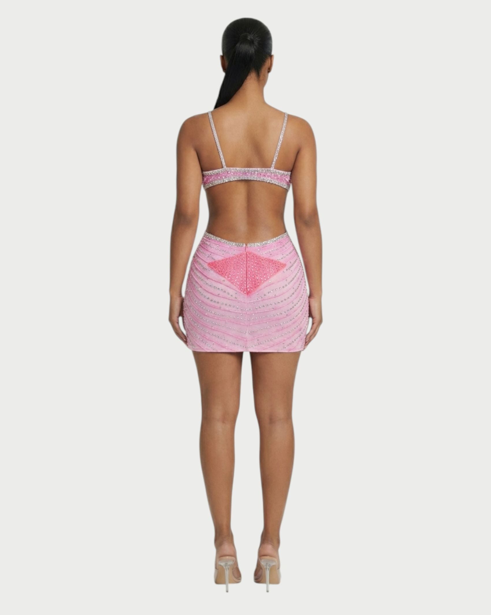 BRELLIE Crystal Cut-out Bodycon Mini Dress