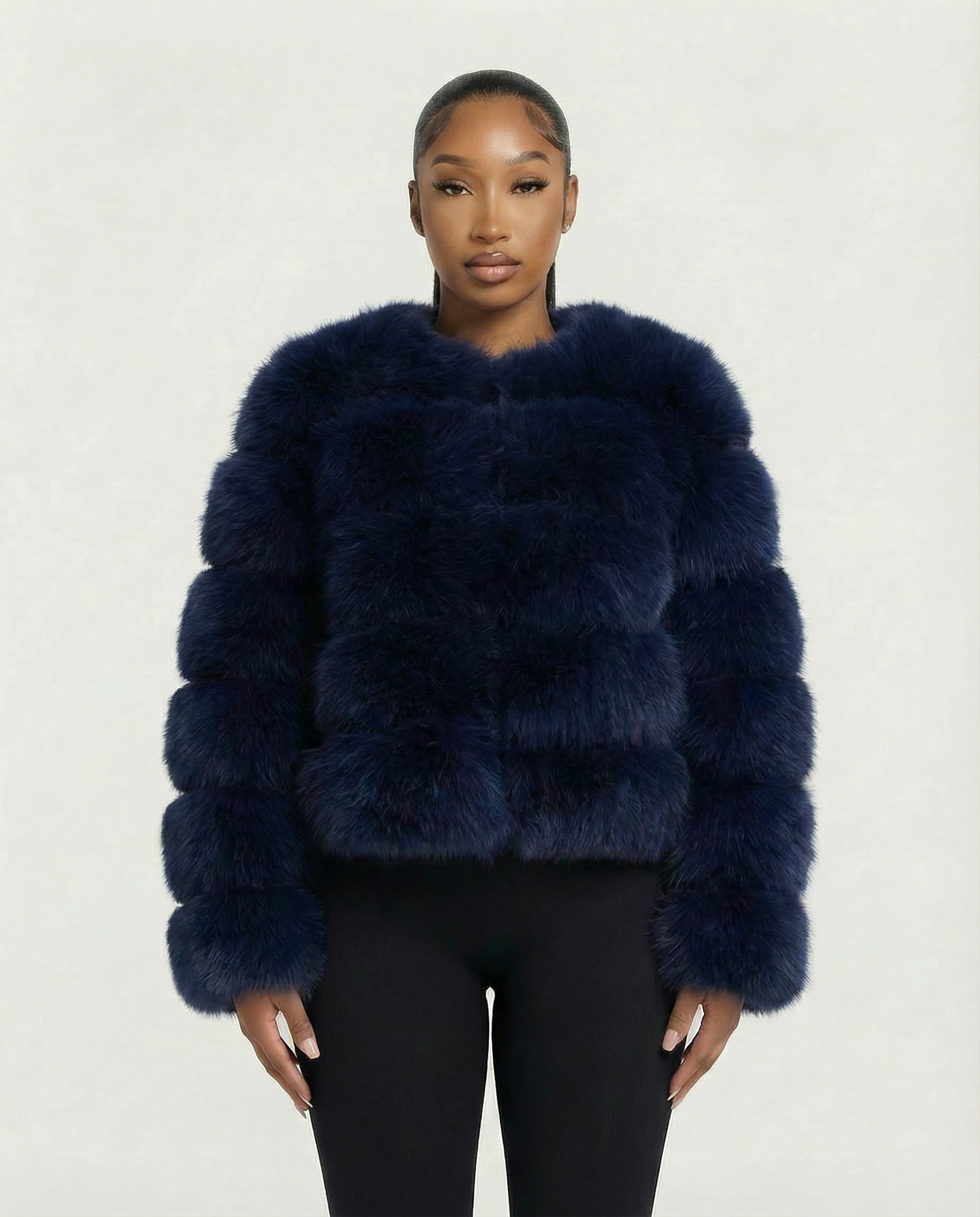 BEATRICE Faux Fur Bubble Jacket