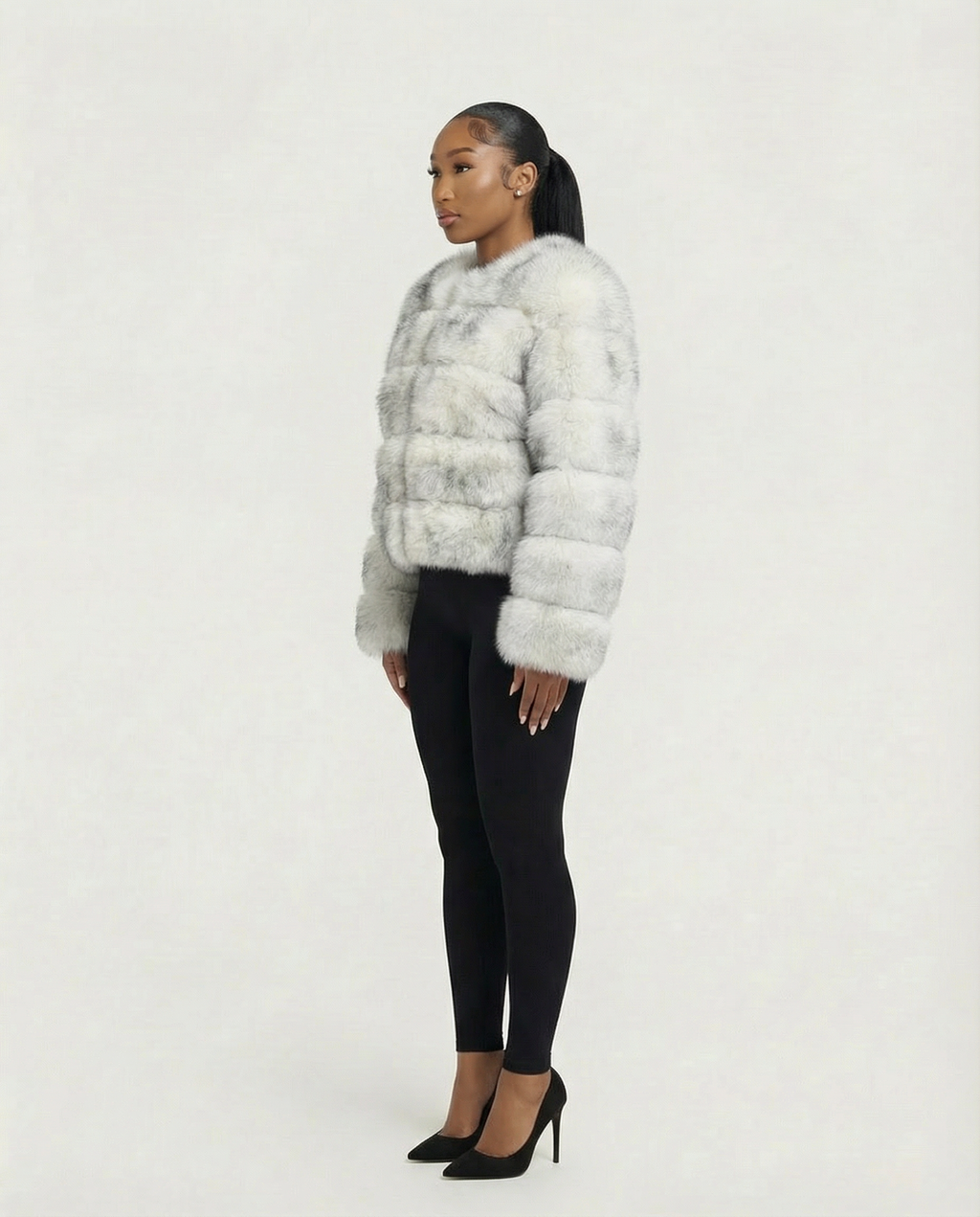 BEATRICE Faux Fur Bubble Jacket