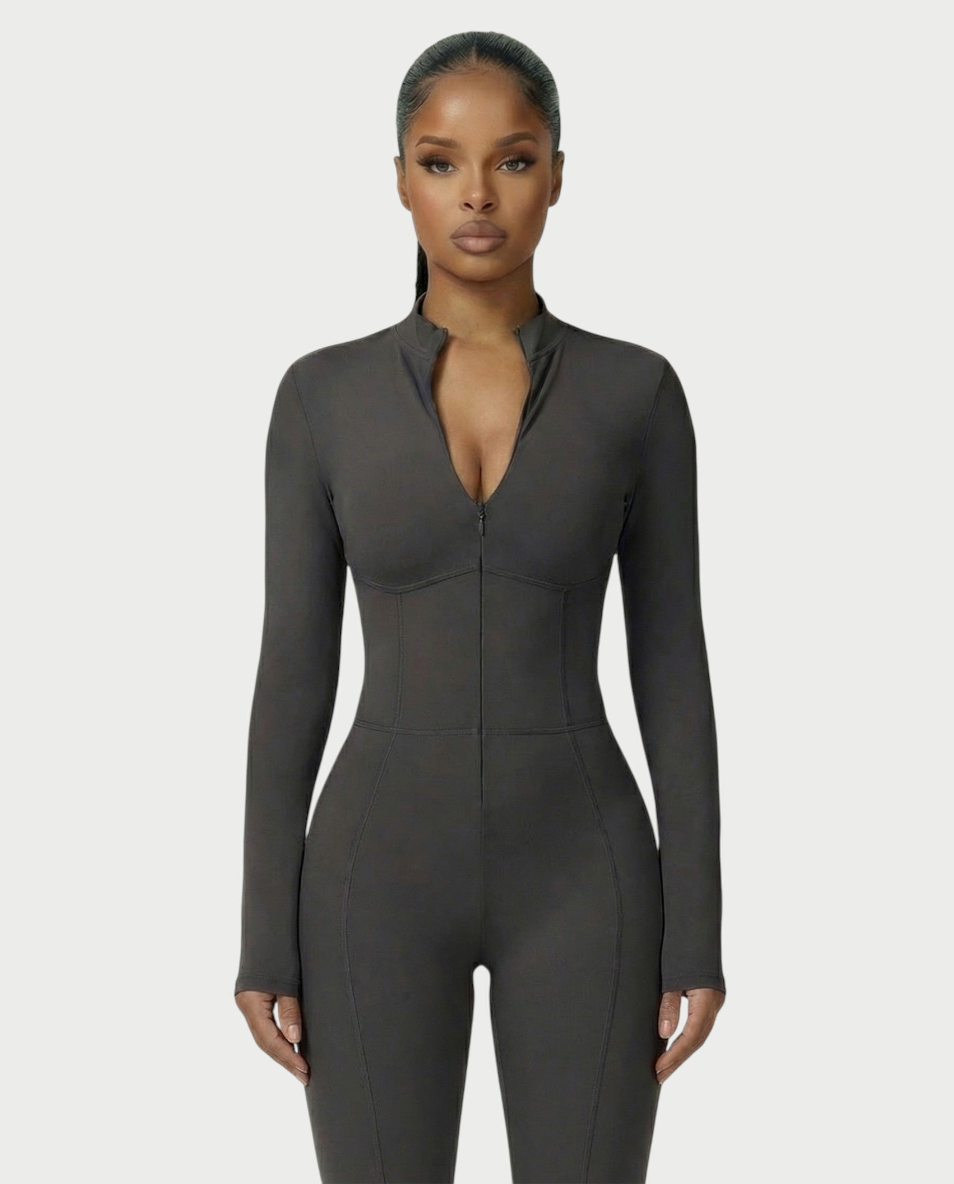 LUVINA Zip-Up Jumpsuit