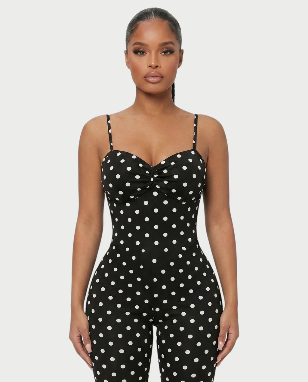 MAGGY Polka Dot Bodycon Romper