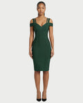 ALENIA Off-Shoulder Bandage Midi Dress