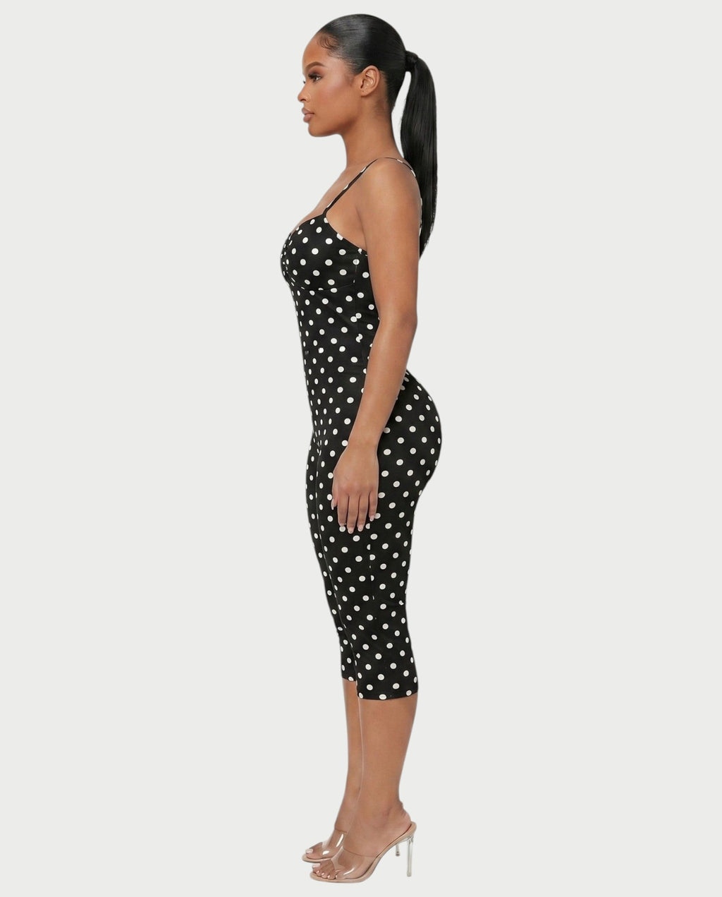 MAGGY Polka Dot Bodycon Romper