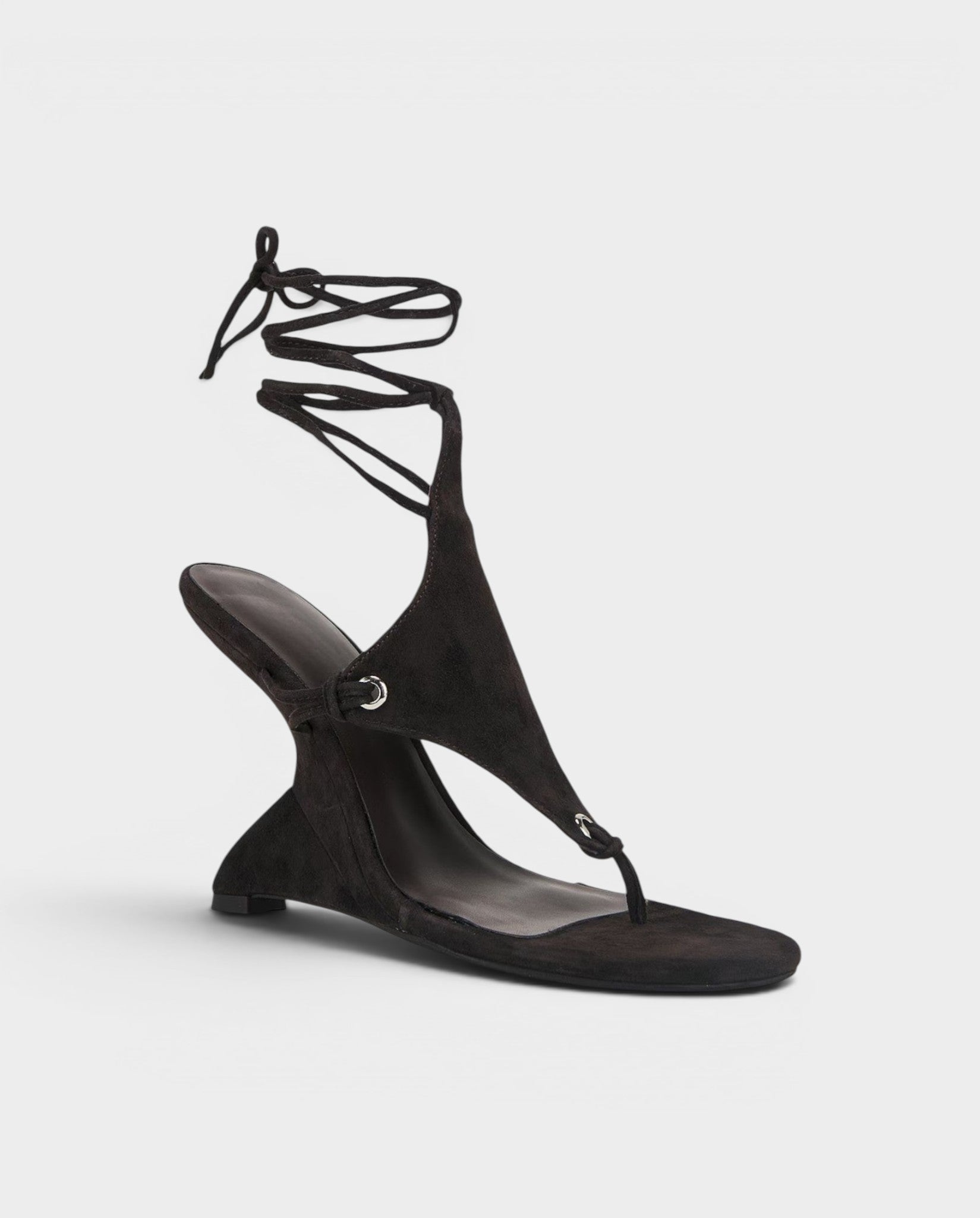 FELICE Lace-Up High-Heeled Wedge Sandals