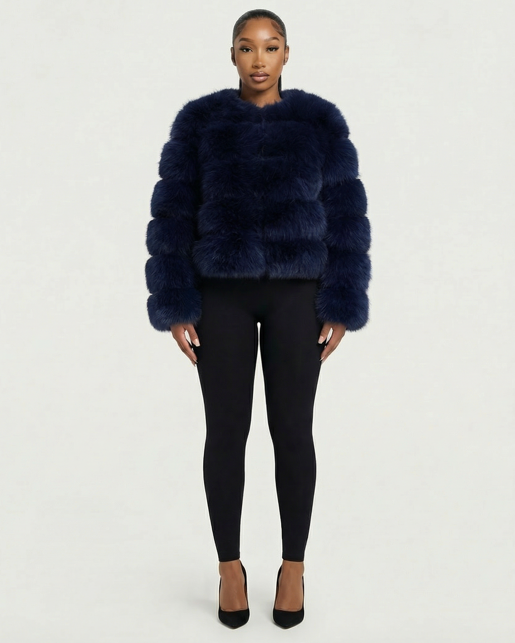 BEATRICE Faux Fur Bubble Jacket