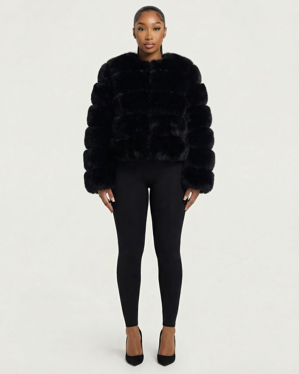 BEATRICE Faux Fur Bubble Jacket