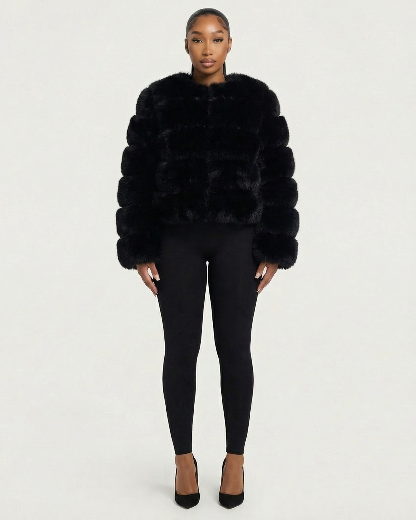 BEATRICE Faux Fur Bubble Jacket