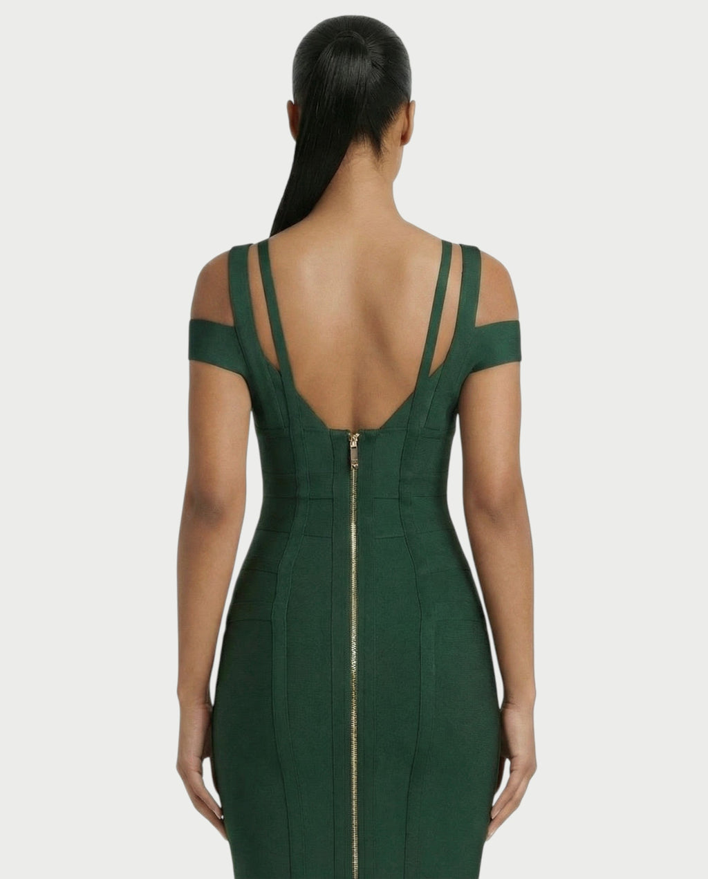 ALENIA Off-Shoulder Bandage Midi Dress