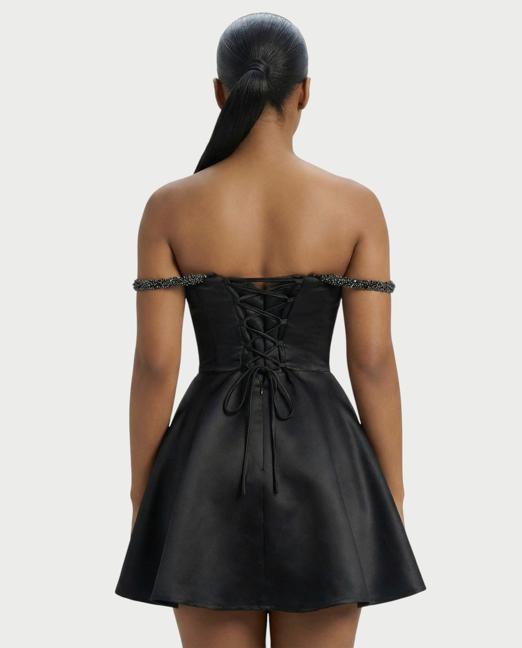SELAH Sequin Corset Flare Mini Dress