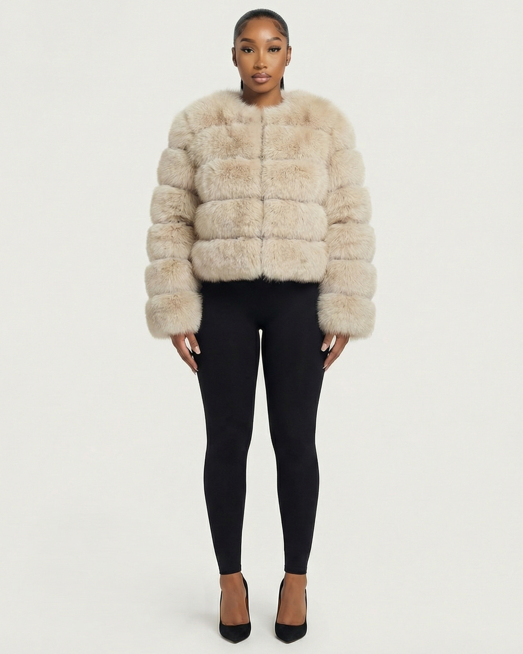 BEATRICE Faux Fur Bubble Jacket