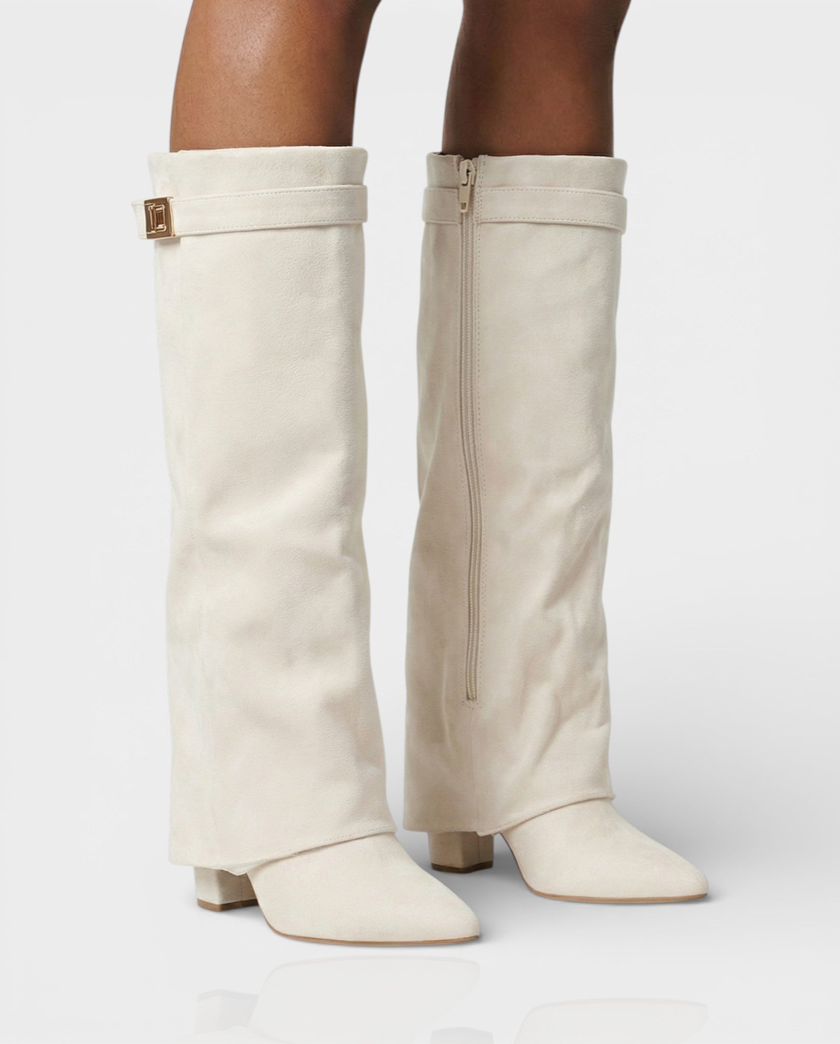 MAISY Straight Pointed-Toe Knee-High Boots