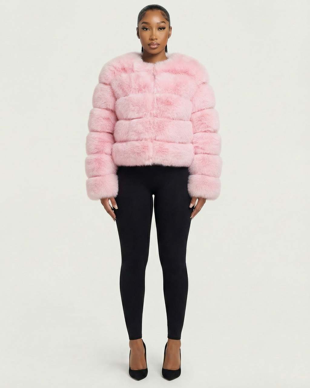 BEATRICE Faux Fur Bubble Jacket