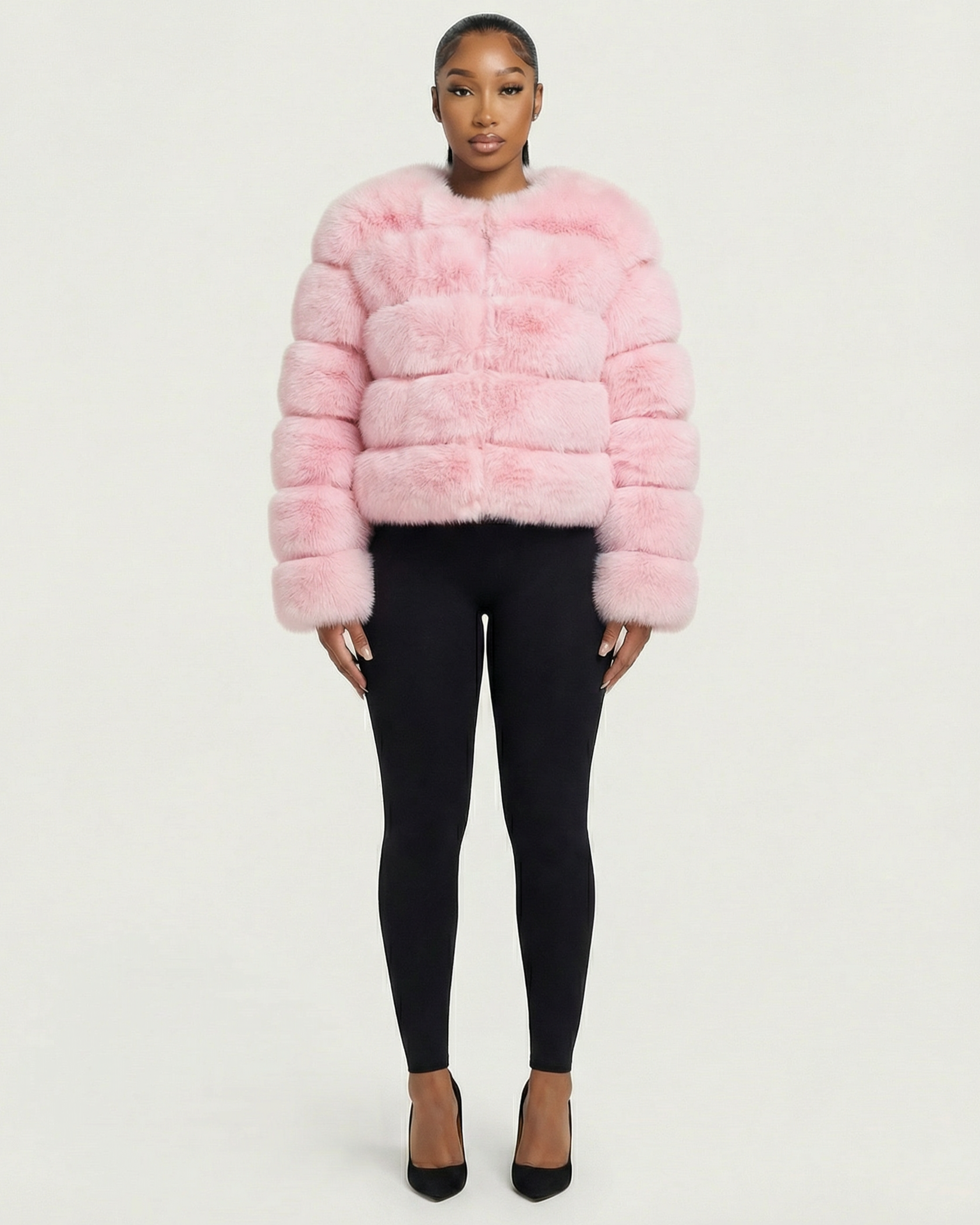 BEATRICE Faux Fur Bubble Jacket