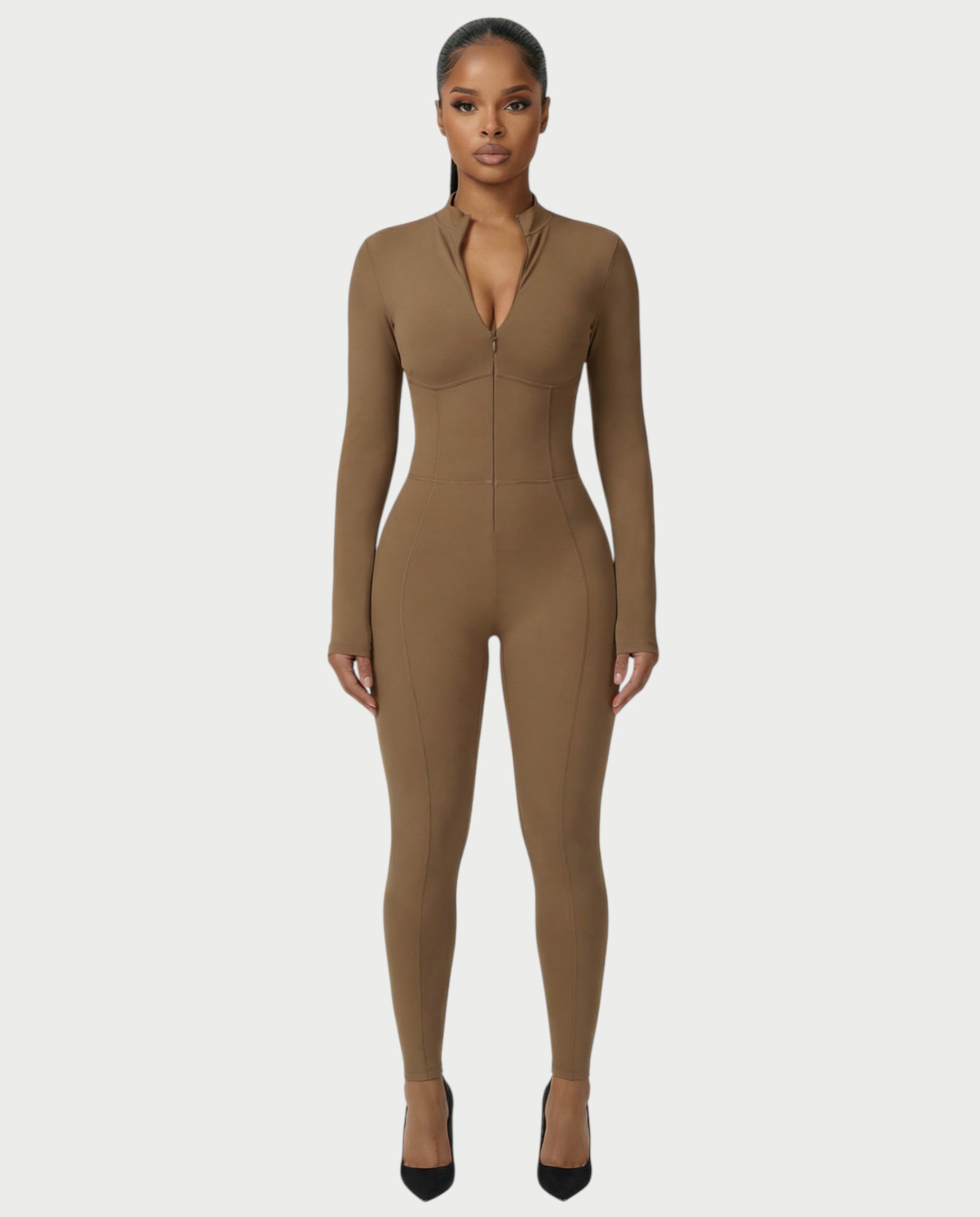 LUVINA Zip-Up Jumpsuit