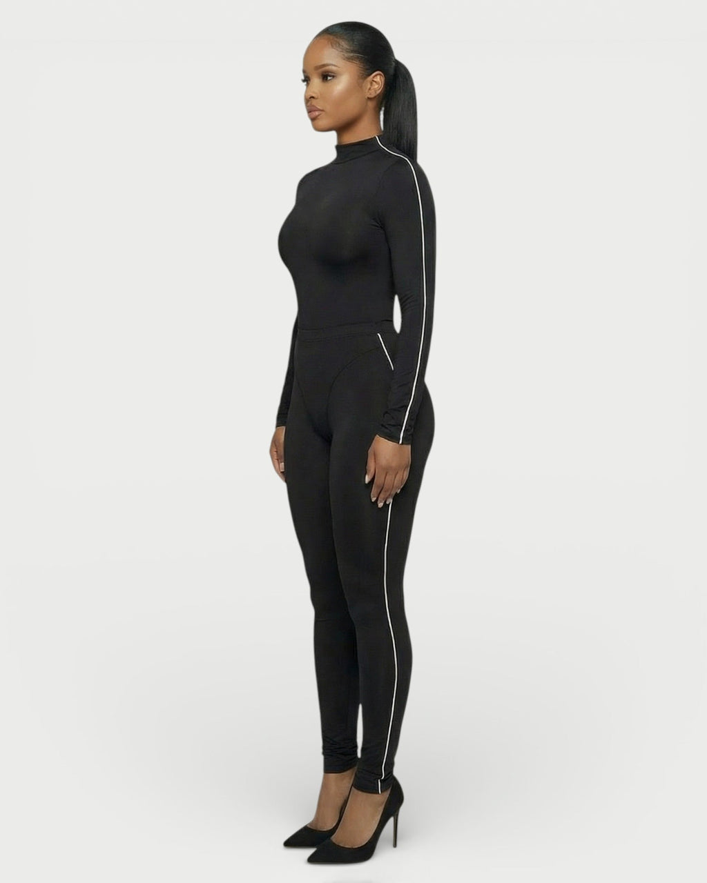 HAINA Long-Sleeve Bodysuit & High-Waist Leggings Set