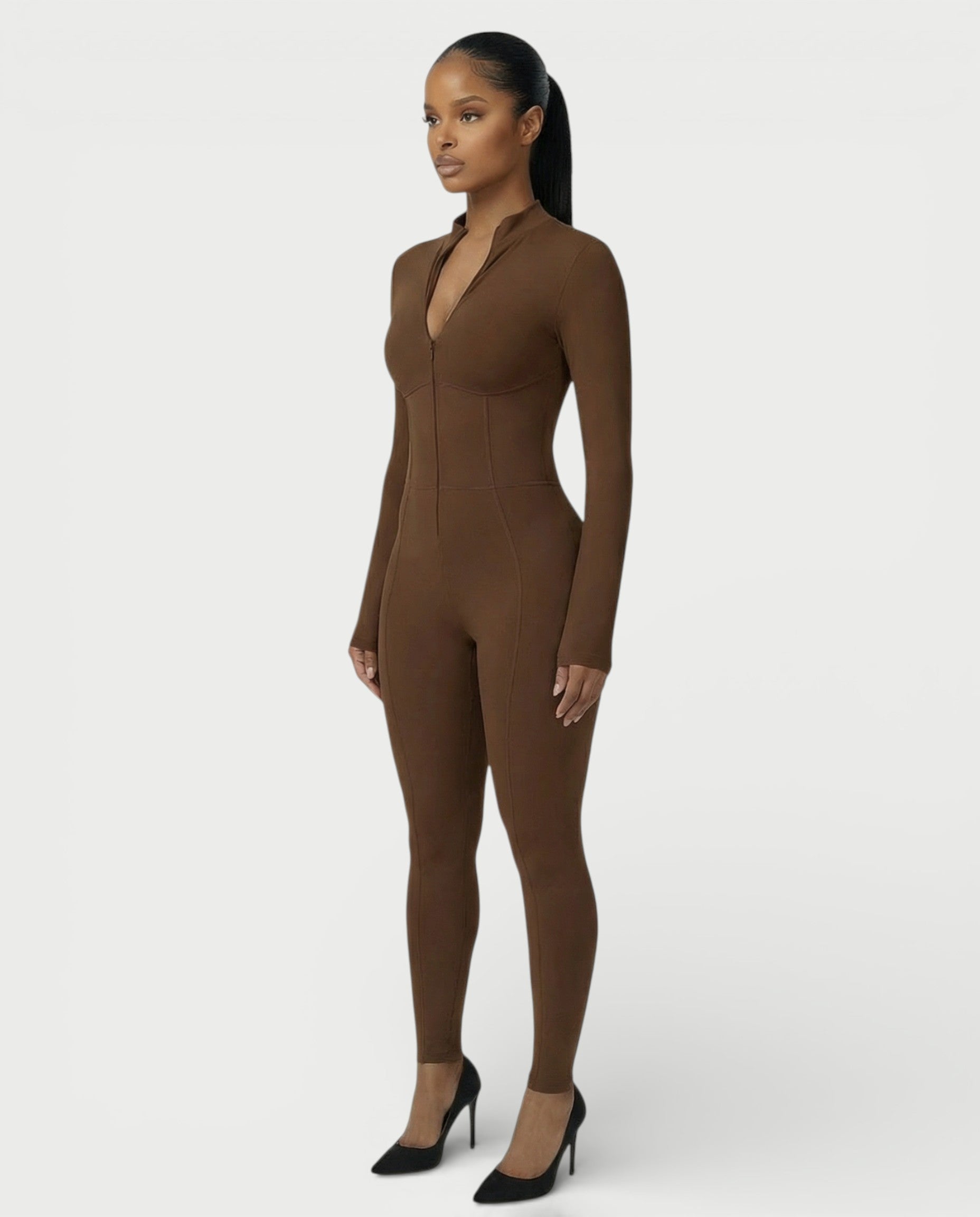 LUVINA Zip-Up Jumpsuit