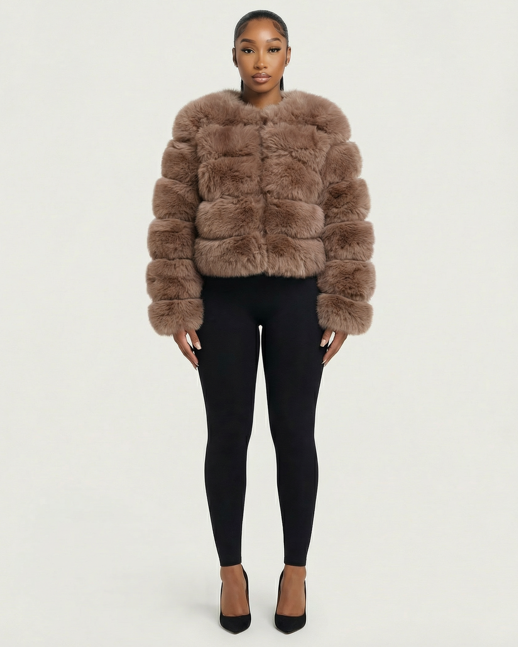 BEATRICE Faux Fur Bubble Jacket