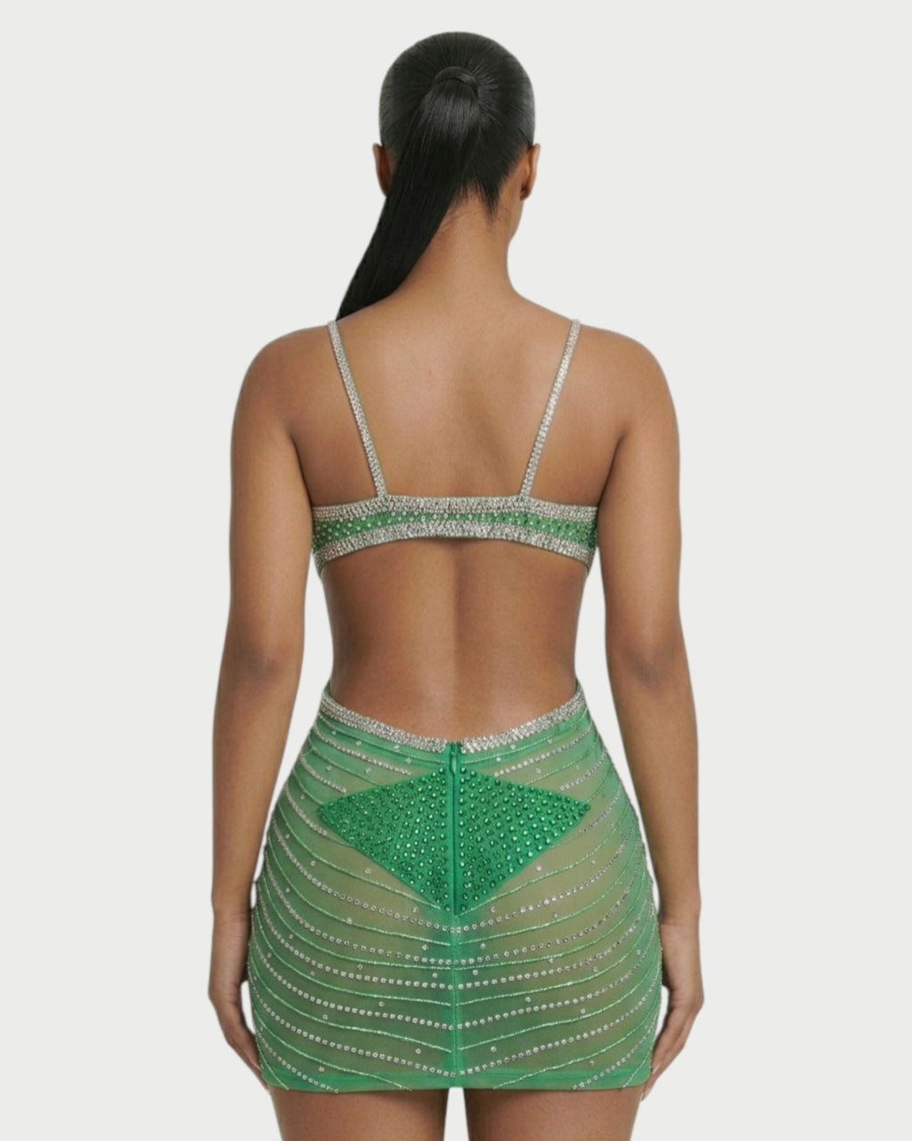 BRELLIE Crystal Cut-out Bodycon Mini Dress