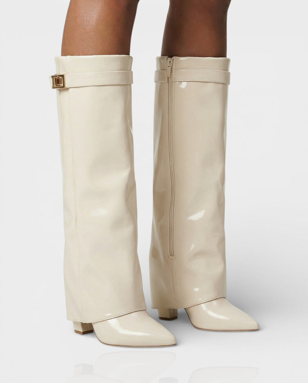 MAISY Straight Pointed-Toe Knee-High Boots