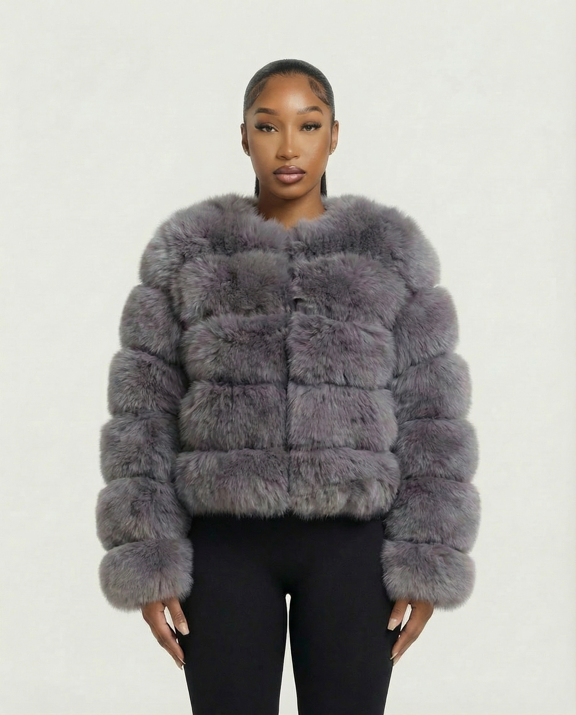 BEATRICE Faux Fur Bubble Jacket