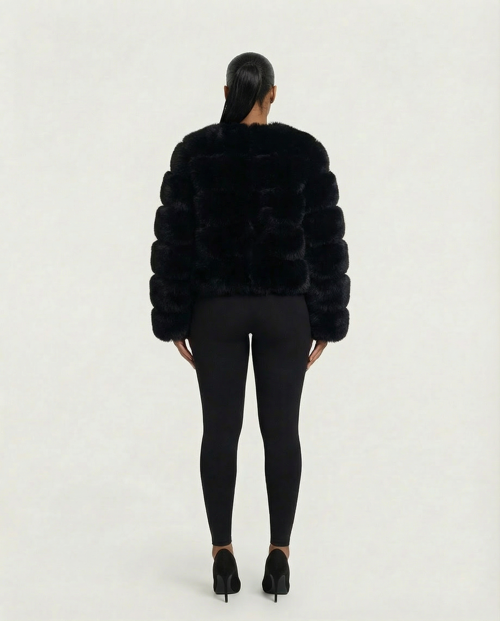 BEATRICE Faux Fur Bubble Jacket
