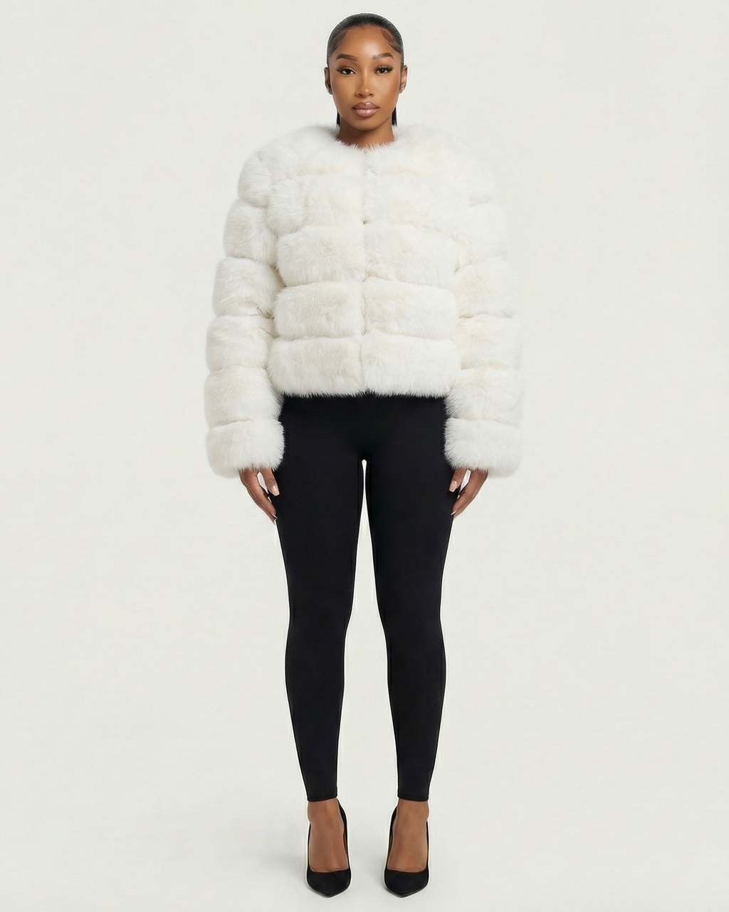 BEATRICE Faux Fur Bubble Jacket