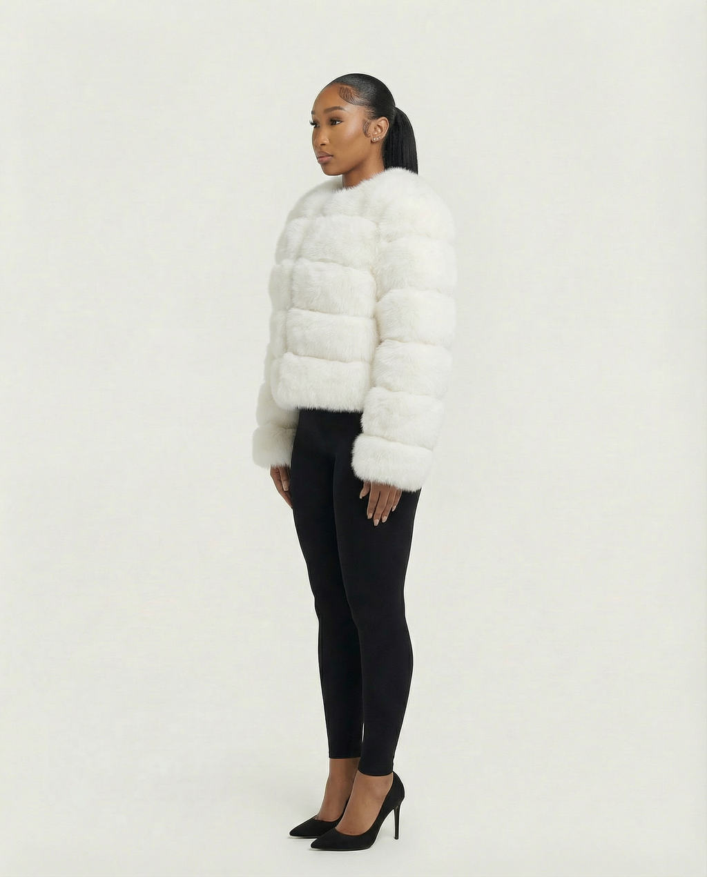 BEATRICE Faux Fur Bubble Jacket