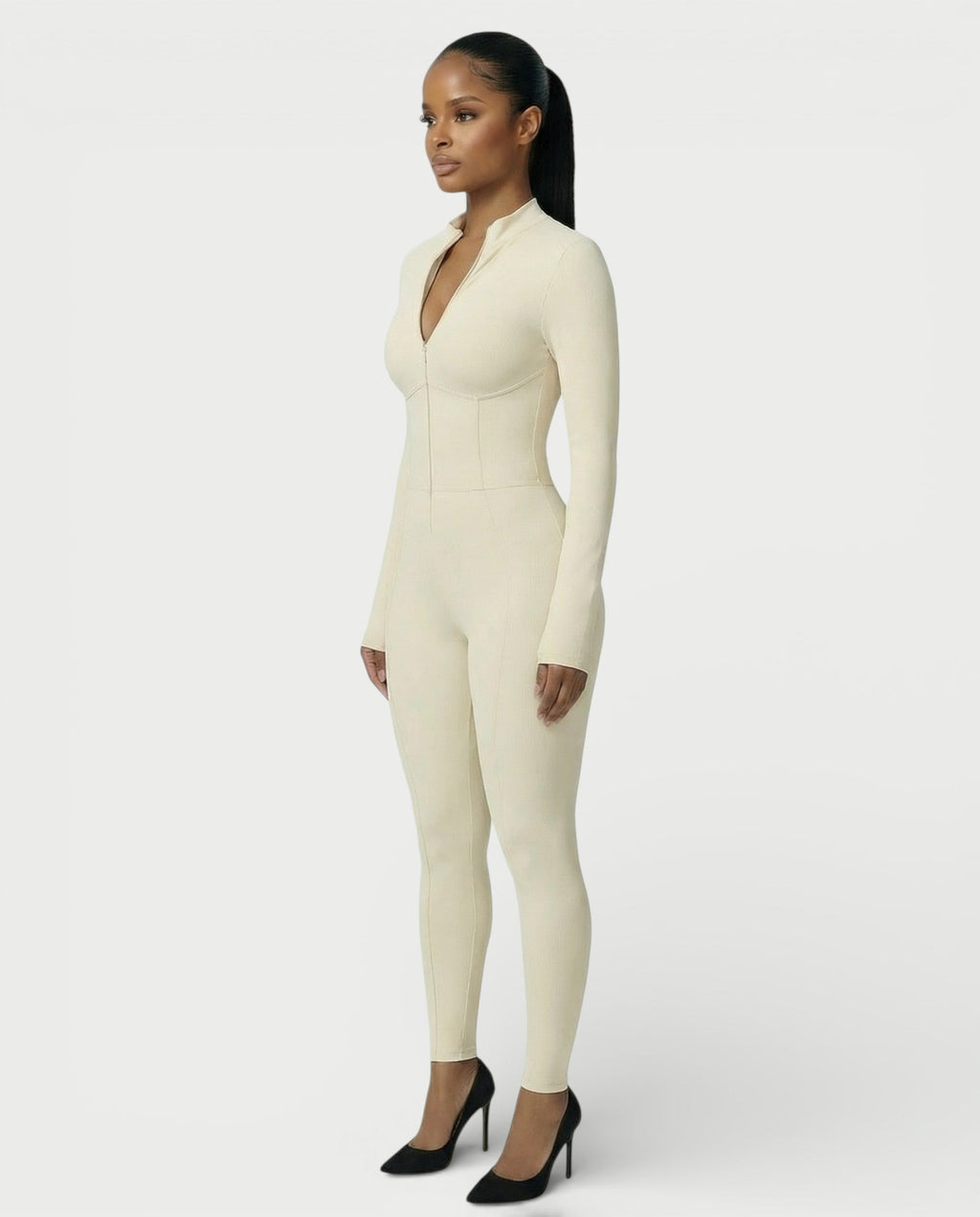 LUVINA Zip-Up Jumpsuit