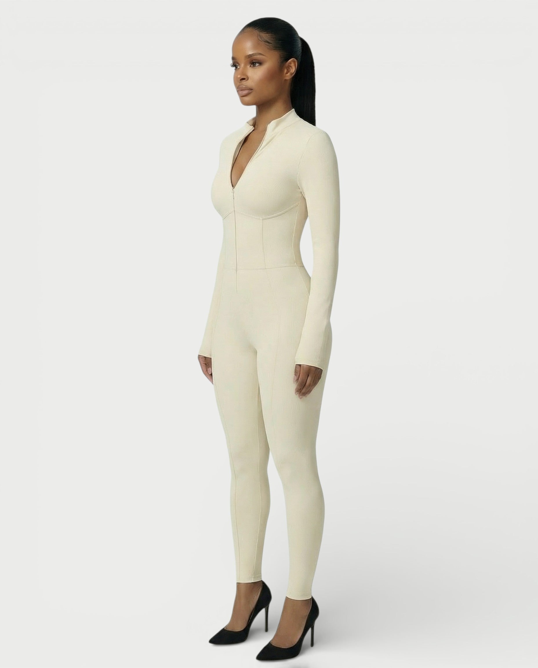 LUVINA Zip-Up Jumpsuit
