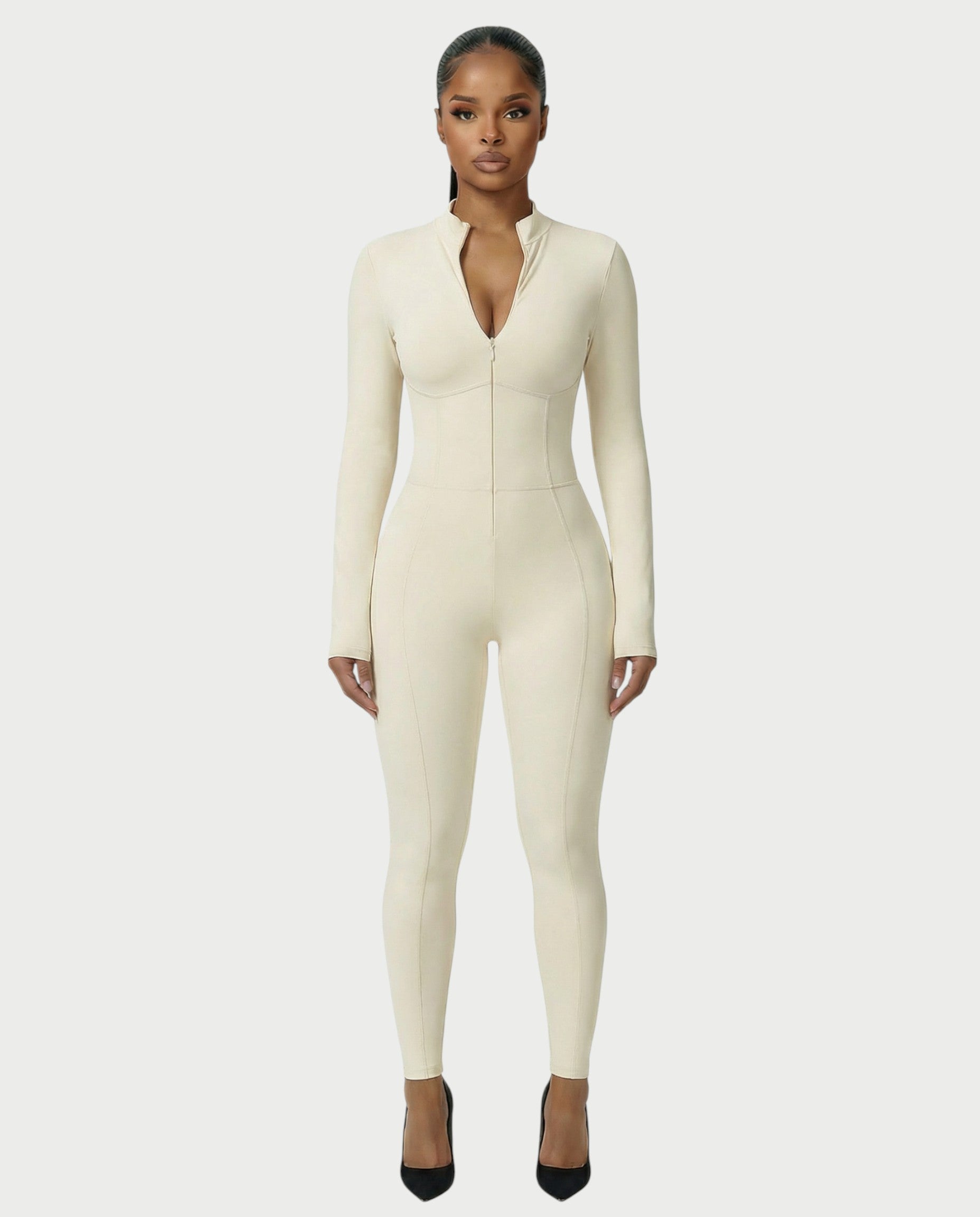LUVINA Zip-Up Jumpsuit
