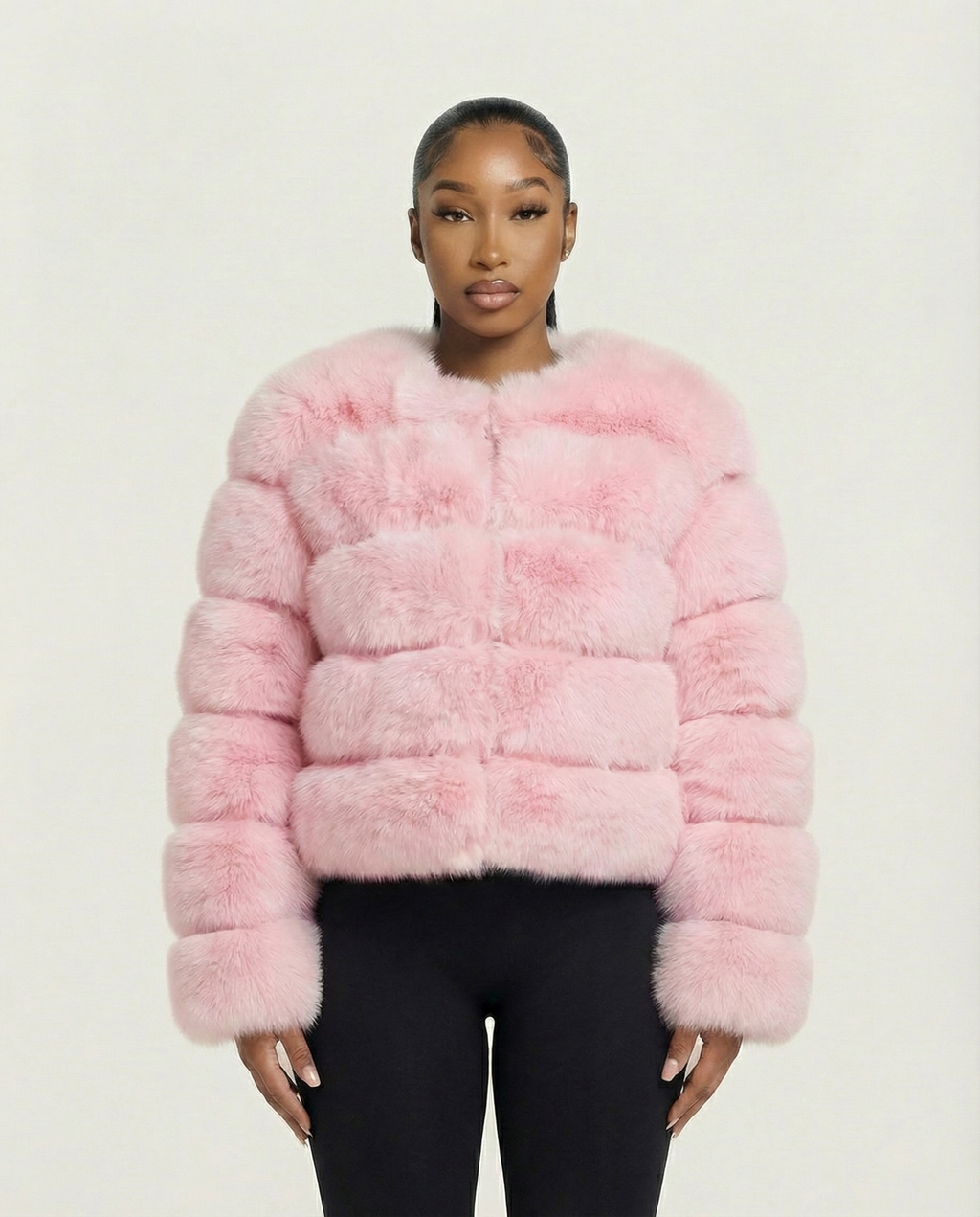 BEATRICE Faux Fur Bubble Jacket