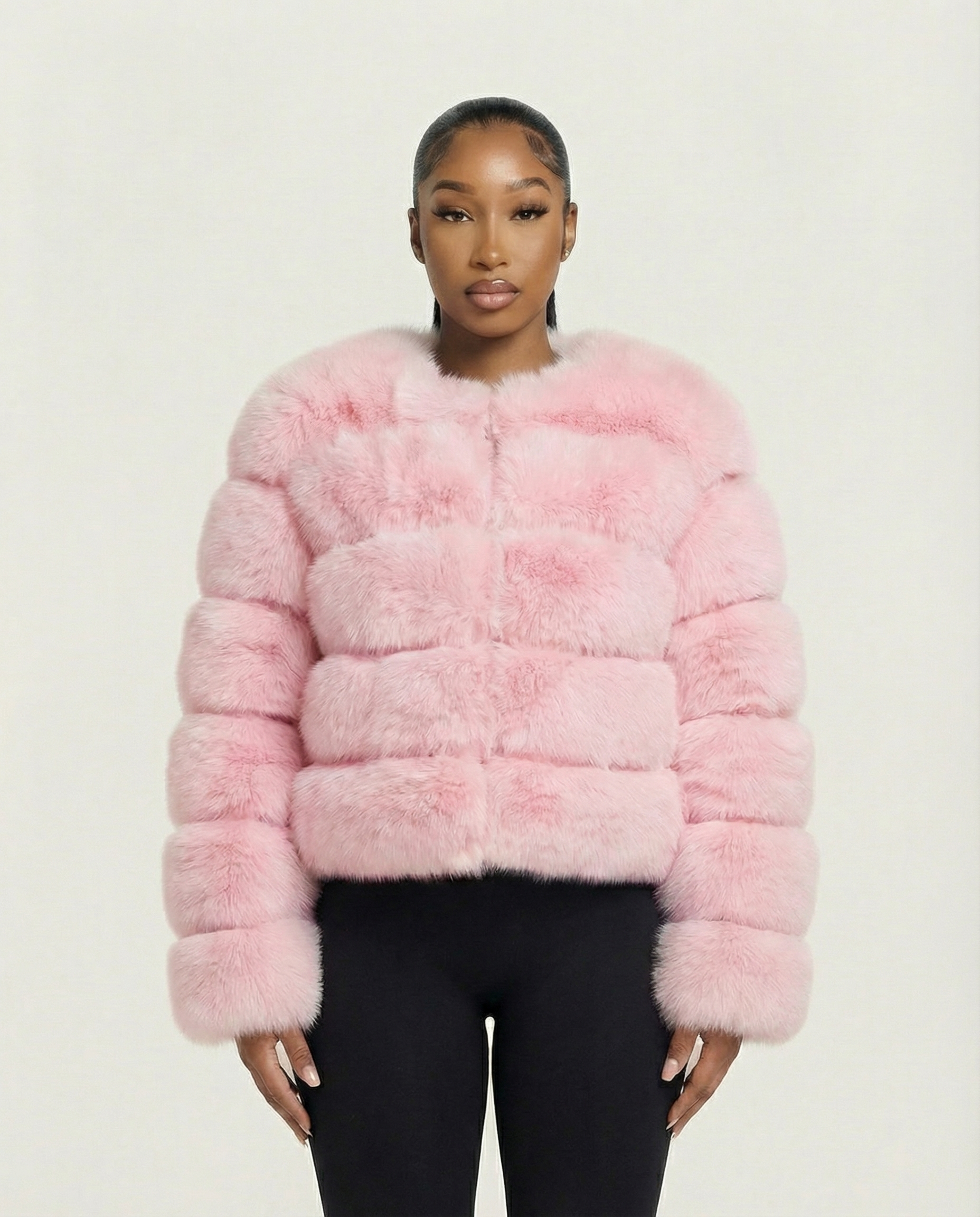 BEATRICE Faux Fur Bubble Jacket