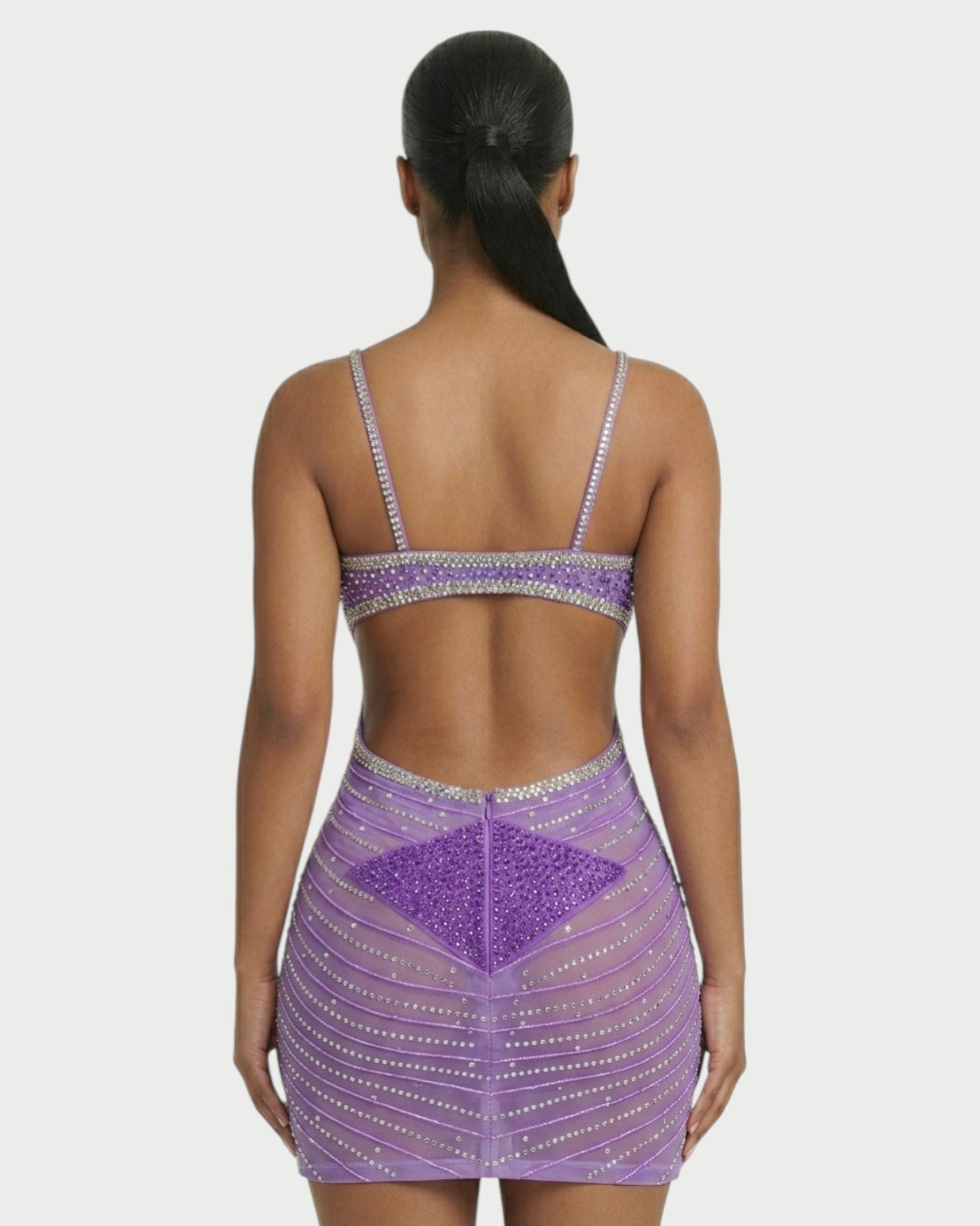 BRELLIE Crystal Cut-out Bodycon Mini Dress