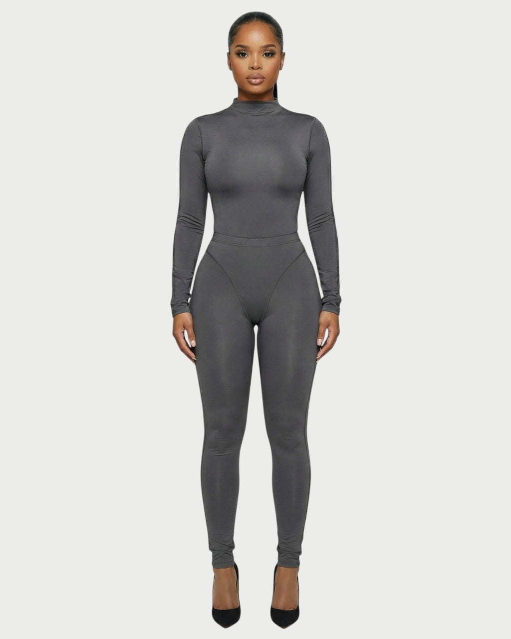 HAINA Long-Sleeve Bodysuit & High-Waist Leggings Set
