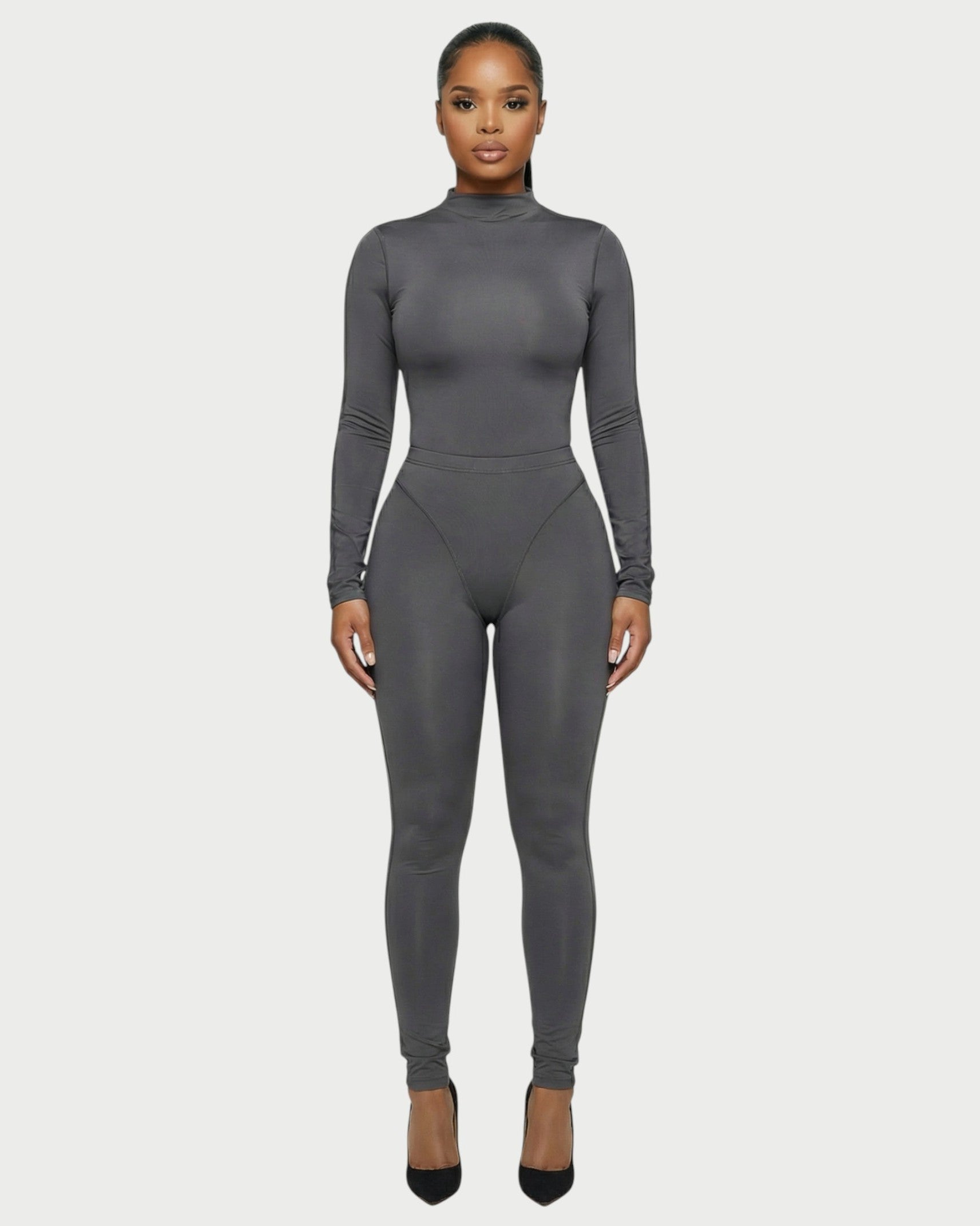 HAINA Long-Sleeve Bodysuit & High-Waist Leggings Set