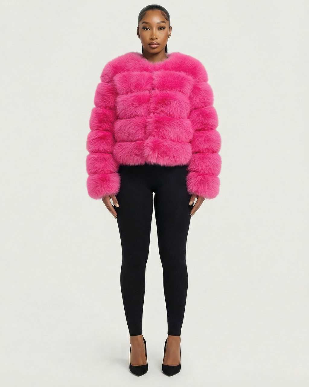 BEATRICE Faux Fur Bubble Jacket