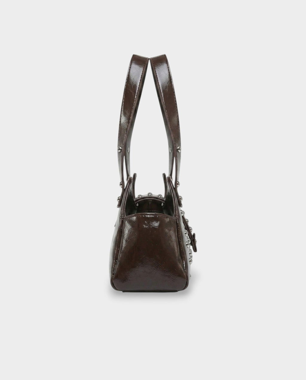 INTERA Studded Faux Leather Shoulder Bag