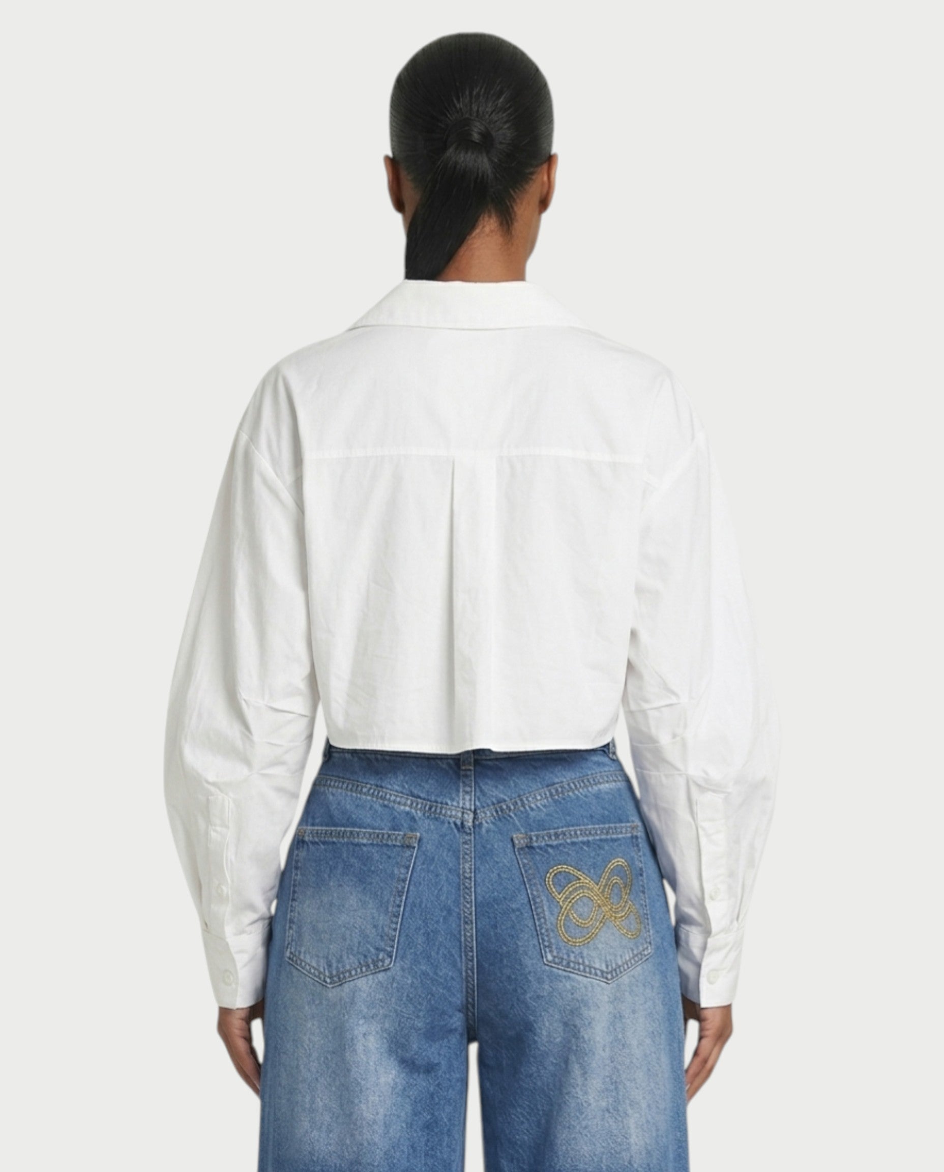 ORLY Cropped Twist Detail Shirt