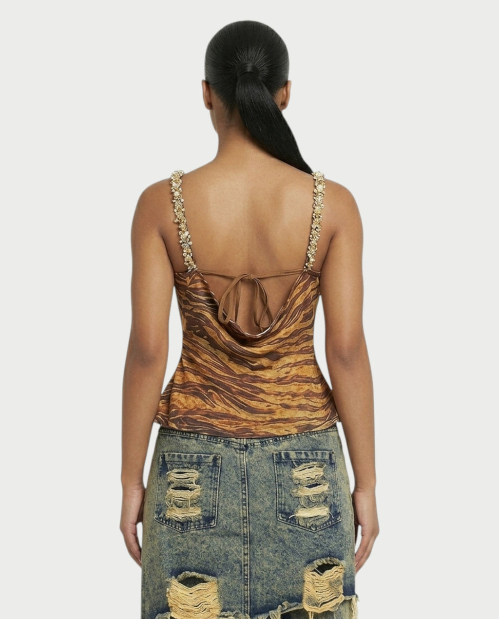RITZA Amber Zebra Print Camisole Top