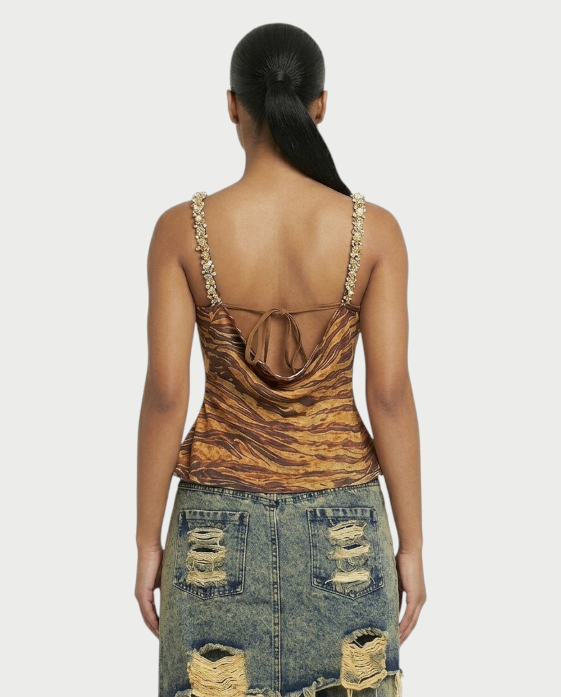 RITZA Amber Zebra Print Camisole Top